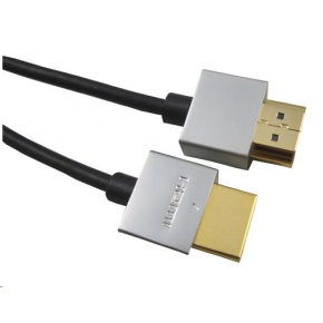 PREMIUMCORD Kabel Slim HDMI kabel, 1m, High Speed + Ethernet (v1.4), zlacené konektory PREMIUMCORD Kabel Slim HDMI kabel, 1m, High Speed + Ethernet (v1.4), zlacené konektory