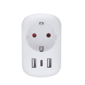 Solight cestovní adaptér UK USB A+C pro použití ve Velké Británii, typ G Solight cestovní adaptér UK USB A+C pro použití ve Velké Británii, typ G