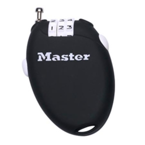 Master Lock Zatahovací kabelový zámek 4603EURD - černý Master Lock Zatahovací kabelový zámek 4603EURD - černý