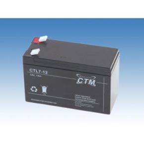 Baterie - CTM CTL 12-7 (12V/7Ah - Faston 250), životnost 10-12let