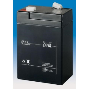 Baterie - CTM CT 6-5 (6V/5Ah - Faston 187), životnost 5let