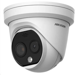 Hikvision DS-2TD1228-2/QA, IP Turret Termo optická kamera; objektiv 2,1mm, IR 15m, Audio, Alarm, blikač