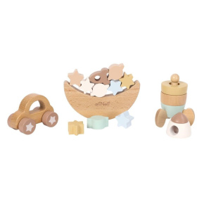 Sada dřevěných balančních a stohovacích hraček 3v1 - Vesmír Sada dřevěných balančních a stohovacích hraček 3v1 - Vesmír