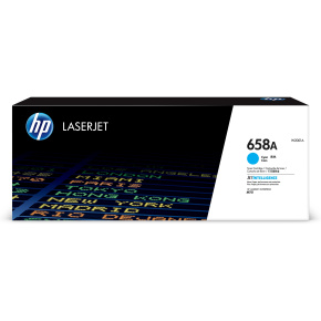 HP 658A Cyan LaserJet Toner Cartridge (6,000 pages)