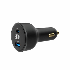 GEMBIRD Nabíječka do auta, 1x USB, 1xUSB-C, rychlo-nabíječka, QC3.0, 30 W, černá GEMBIRD Nabíječka do auta, 1x USB, 1xUSB-C, rychlo-nabíječka, QC3.0, 30 W, černá