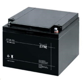 Baterie - CTM CT 12-24 (12V/24Ah - M5), životnost 5let