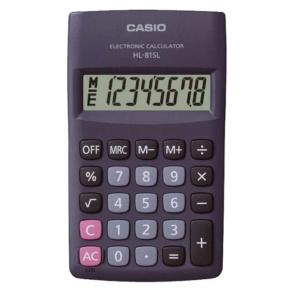 CASIO kalkulačka HL 815L BK, černá, kapesní, osmimístná