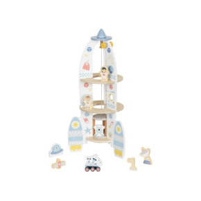 Dřevěná raketa s výtahem a doplňky Dřevěná raketa s výtahem a doplňky