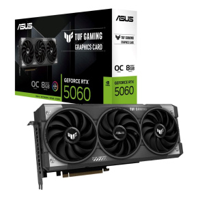 ASUS VGA NVIDIA GeForce RTX 5060 TUF GAMING OC 8GB, 8GB GDDR7, 3xDP, 1xHDMI ASUS VGA NVIDIA GeForce RTX 5060 TUF GAMING OC 8GB, 8GB GDDR7, 3xDP, 1xHDMI