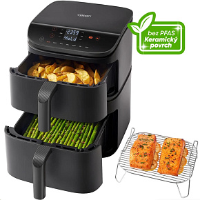 Cosori Turbo Tower horkovzdušná fritéza 10,8 L, keramika, černá Cosori Turbo Tower horkovzdušná fritéza 10,8 L, keramika, černá