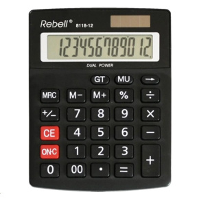 REBELL kalkulačka - RE-8118-12 BX REBELL kalkulačka - RE-8118-12 BX