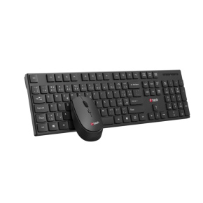 BAZAR - C-TECH klávesnice s myší WLKMC-03, Bezdrátový set 2.4GHz, CZ, Černá, rozbaleno BAZAR - C-TECH klávesnice s myší WLKMC-03, Bezdrátový set 2.4GHz, CZ, Černá, rozbaleno