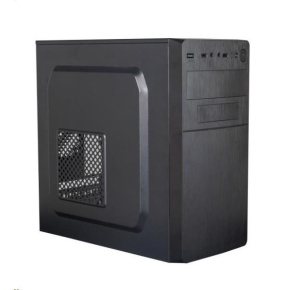 EUROCASE skříň MC X204 EVO black, micro tower, 1x USB 3.0, 2x USB 2.0, bez zdroje