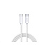 WG - Datový kabel Type-C (male) na Type-C (male), 1 metr, 3 A, cotton ECO, bílá