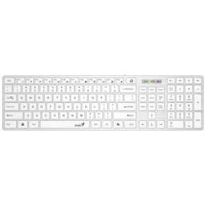 Genius Klávesnice Slimstar 126, Drátová USB, CZ+SK layout, Copilot klávesa, Bílá Genius Klávesnice Slimstar 126, Drátová USB, CZ+SK layout, Copilot klávesa, Bílá