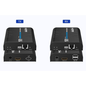 PREMIUMCORD HDMI extender na 120m přes LAN, 4K@60Hz, přes IP, černá PREMIUMCORD HDMI extender na 120m přes LAN, 4K@60Hz, přes IP, černá