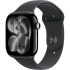 Apple Watch Series 11 GPS + Cellular 46mm Jet Black Aluminium Case with Black Sport Band - S/M
