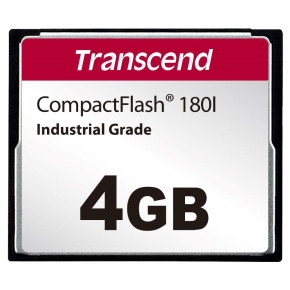 TRANSCEND CompactFlash Card CF180I, 4GB, SLC mode WD-15, Wide Temp.