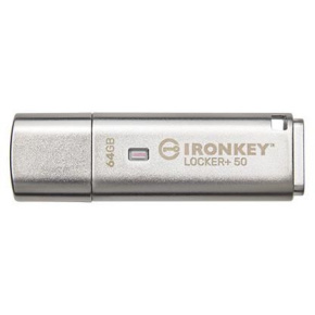 Kingston Flash Disk IronKey 64GB IKLP50 Locker+ 50 AES USB, w/256bit Encryption