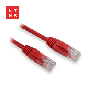 LYNX UTP patch kabel Cat5e, PVC, CCA, 20m, červený