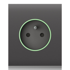 Ajax CenterCover (smart) - Středový kryt zásuvky, horizontální, šedá Ajax CenterCover (smart) - Středový kryt zásuvky, horizontální, šedá