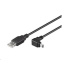 PREMIUMCORD Kabel USB 2.0 A-Mini B (5pin) propojovací, úhlový 1,8m