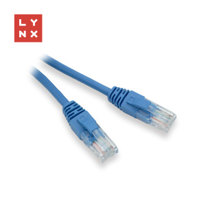 LYNX UTP patch kabel Cat5e, PVC, CCA, 5m, modrý LYNX UTP patch kabel Cat5e, PVC, CCA, 5m, modrý