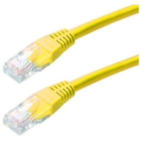 XtendLan patch kabel Cat5E, UTP - 0,5m, žlutý (prodej po 10 ks)