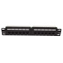 10" Patch panel LEXI-Net 12port, UTP, Cat5E, duální svorkovnice, černý