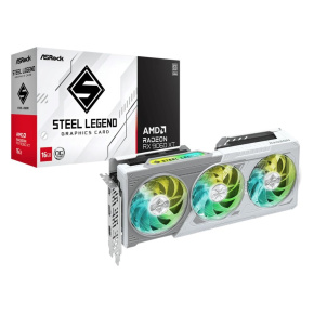 ASRock VGA AMD Radeon RX 9060 XT Steel Legend 16GB OC, RX 9060 XT, 16GB GDDR6, 2xDP, 1xHDMI
