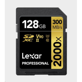 Lexar SDXC Pro 2000X UHS-II U3 R300/W260 (V90) 128GB