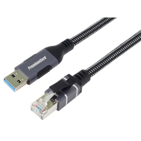 PremiumCord Ethernetový kabel USB3.2 na LAN RJ45 10/100/1000, 2m PremiumCord Ethernetový kabel USB3.2 na LAN RJ45 10/100/1000, 2m