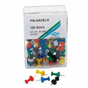 Špendlíky na tabule a nástěnky, 100 ks Špendlíky na tabule a nástěnky, 100 ks