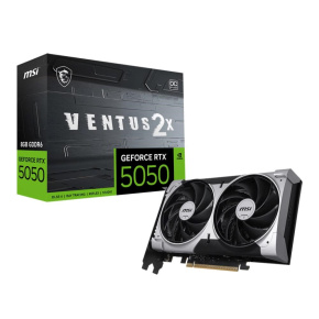 MSI VGA NVIDIA GeForce RTX 5050 8G VENTUS 2X OC, RTX 5050, 8GB GDDR6, 3xDP, 1xHDMI MSI VGA NVIDIA GeForce RTX 5050 8G VENTUS 2X OC, RTX 5050, 8GB GDDR6, 3xDP, 1xHDMI