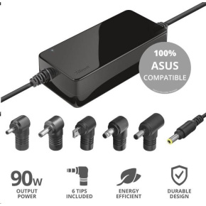 TRUST napájecí adaptér MAXO pro notebooky ASUS 90W, vč. koncovek TRUST napájecí adaptér MAXO pro notebooky ASUS 90W, vč. koncovek