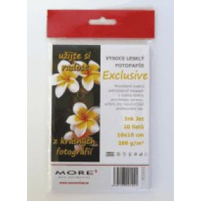 ARMOR MORE Fotopapír Exclusive 260g,10x15 / glossy,20 listů, photo 10x15cm ARMOR MORE Fotopapír Exclusive 260g,10x15 / glossy,20 listů, photo 10x15cm