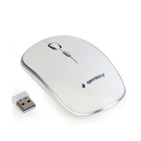 GEMBIRD myš MUSW-4B-01, bílá, bezdrátová, USB nano receiver GEMBIRD myš MUSW-4B-01, bílá, bezdrátová, USB nano receiver