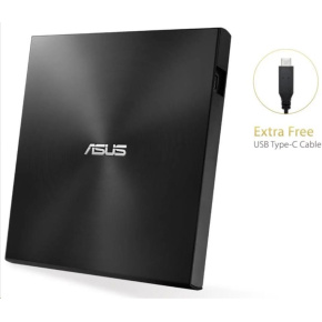ASUS DVD ZenDrive SDRW-08U9M-U BLACK, External Slim DVD-RW, USB Type-C/Type-A, M-DISC ASUS DVD ZenDrive SDRW-08U9M-U BLACK, External Slim DVD-RW, USB Type-C/Type-A, M-DISC
