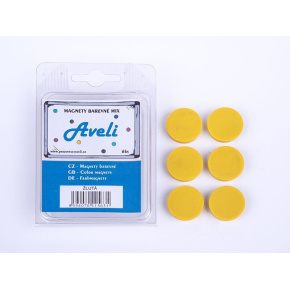 Set magnetů AVELI, žlutá barva Set magnetů AVELI, žlutá barva