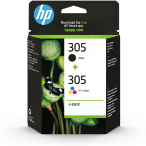 HP 305 2-Pack Tri-color/Black Original Ink Cartridge (100 / 120 pages) HP 305 2-Pack Tri-color/Black Original Ink Cartridge (100 / 120 pages)