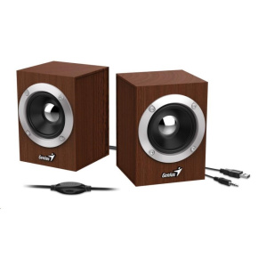 GENIUS repro SP-HF280, 2.0, 6W, dřevěné, hnědé GENIUS repro SP-HF280, 2.0, 6W, dřevěné, hnědé