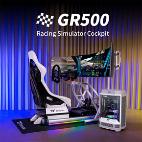 THERMALTAKE Závodní kokpit GR500 Racing Simulator Cockpit, Bílá THERMALTAKE Závodní kokpit GR500 Racing Simulator Cockpit, Bílá