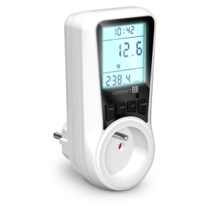 CONNECT IT Digitální měřič PowerMeter Pro, Měřič spotřeby el. energie, bílá CONNECT IT Digitální měřič PowerMeter Pro, Měřič spotřeby el. energie, bílá