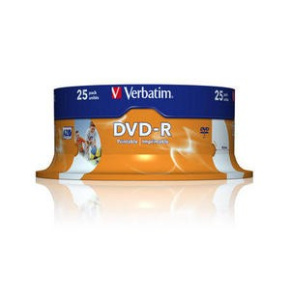 VERBATIM DVD-R(25-Pack)Spindle/Inkjet Printable/16x/4.7GB VERBATIM DVD-R(25-Pack)Spindle/Inkjet Printable/16x/4.7GB