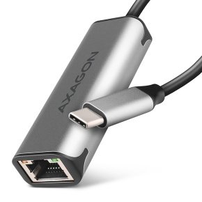 AXAGON ADE-25RC USB-C 3.2 Gen 1 - 2.5 Gigabit Ethernet síťová karta, Realtek 8156, auto install, šedá AXAGON ADE-25RC USB-C 3.2 Gen 1 - 2.5 Gigabit Ethernet síťová karta, Realtek 8156, auto install, šedá