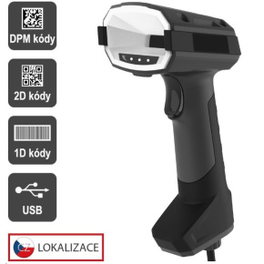 Virtuos CCD 2D DPM průmyslová čtečka HT-880DPM, USB, tmavě šedá Virtuos CCD 2D DPM průmyslová čtečka HT-880DPM, USB, tmavě šedá